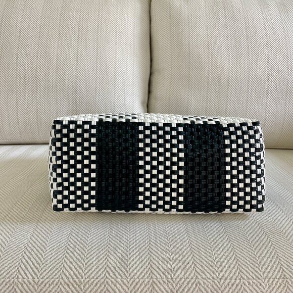 Liviana Conti Black & White Checkered Tote Bag - Picture 2 of 5